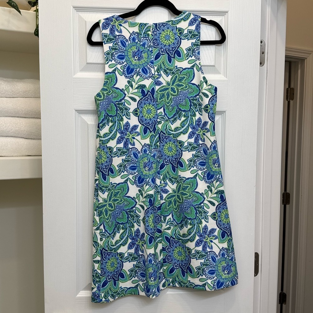 Eliza J Floral Sleeveless Dress with Lace Detail Size 8 - Picture 3 of 5